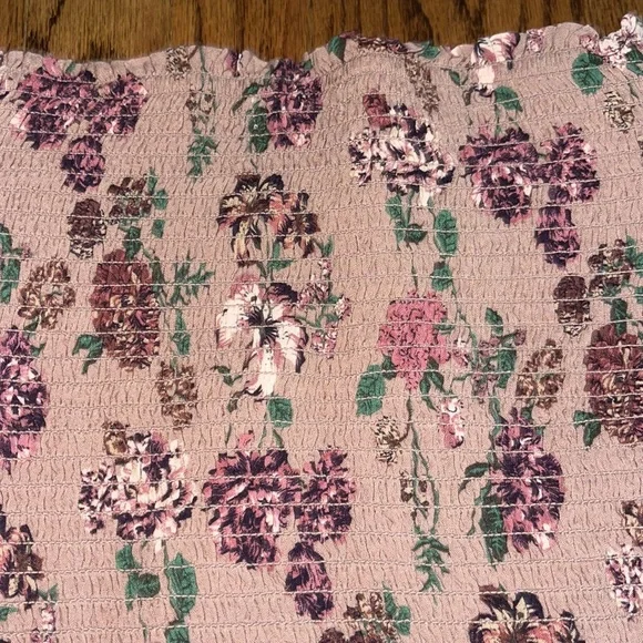 NEW Target Xhilaration Elastic Off the Shoulder Floral Print Crop Top Size XS - Picture 6 of 6